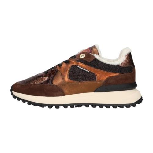 Noppi Lage Sneakers Dames Bruin Floris van Bommel , Brown , Dames