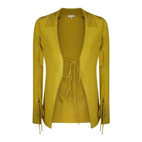 Groene Blouse met Zachte Pasvorm Patrizia Pepe , Green , Dames