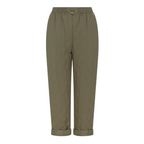 Gewatteerde Groene Broek met Elastische Taille Patrizia Pepe , Green ,...