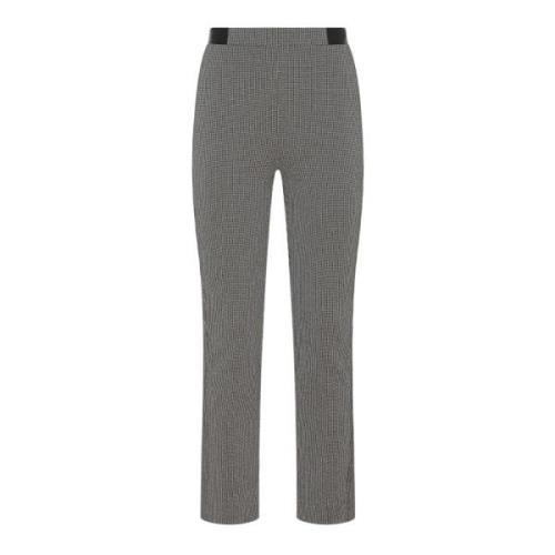 Bruin en Zwart Geruite Elastische Broek Patrizia Pepe , Gray , Dames