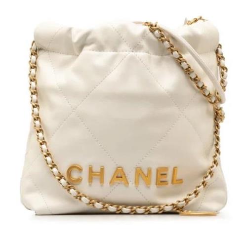 Pre-owned Leather chanel-bags Chanel Vintage , White , Dames