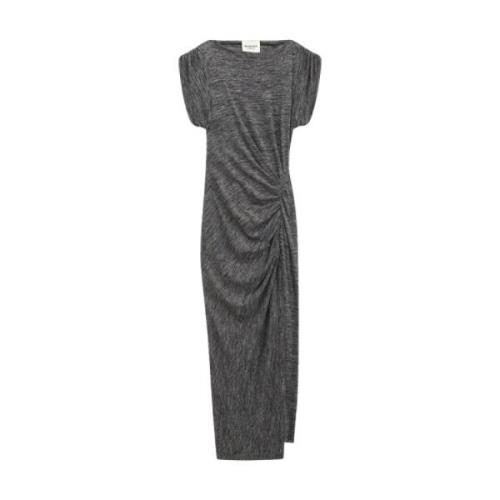 Casual Gedrapeerde T-shirt Midi Jurk Isabel Marant Étoile , Gray , Dam...