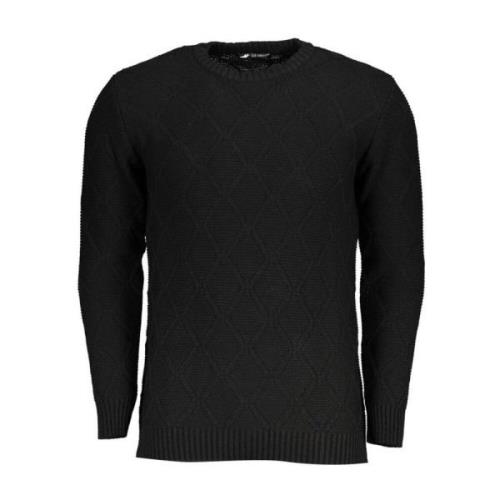 Diamantpatroon Crew Neck Sweater U.s. Polo Assn. , Black , Heren