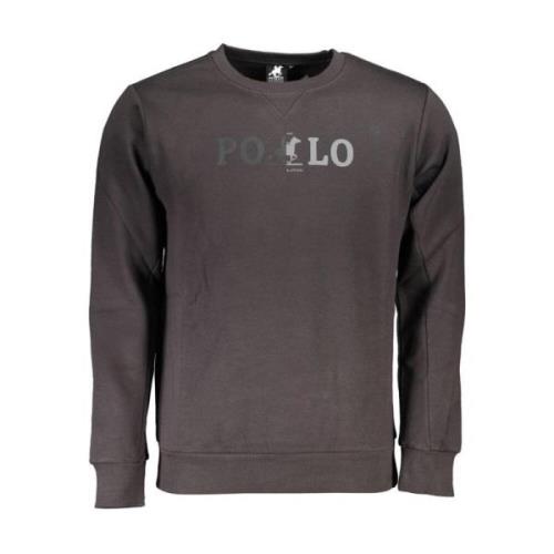 Logo Print Fleece Crewneck Sweatshirt U.s. Polo Assn. , Gray , Heren