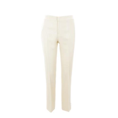 Witte Slim-Fit Broek Blumarine , White , Dames