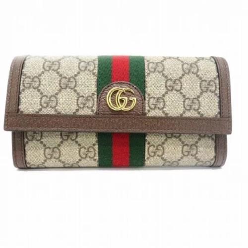 Pre-owned Canvas wallets Gucci Vintage , Brown , Dames