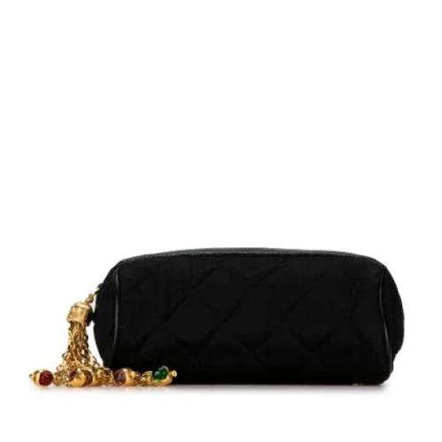 Pre-owned Fabric clutches Chanel Vintage , Black , Dames