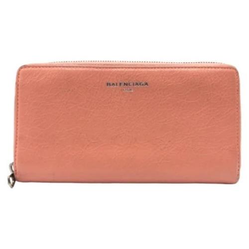 Pre-owned Leather wallets Balenciaga Vintage , Pink , Dames