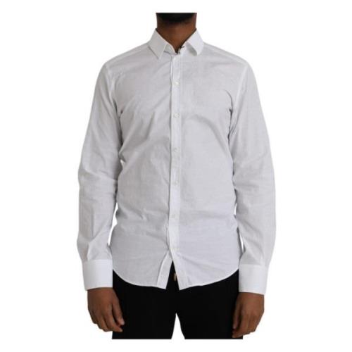 Wit Katoenen Shirt Gold Model Dolce & Gabbana , White , Heren