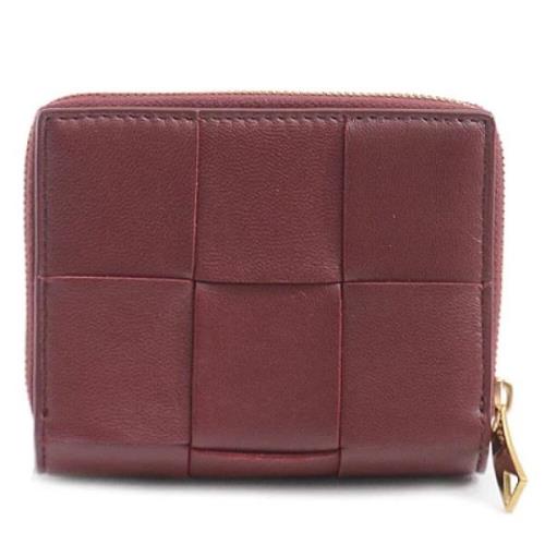 Pre-owned Leather wallets Bottega Veneta Vintage , Red , Dames