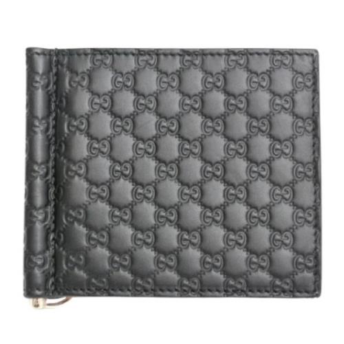 Pre-owned Leather wallets Gucci Vintage , Black , Heren