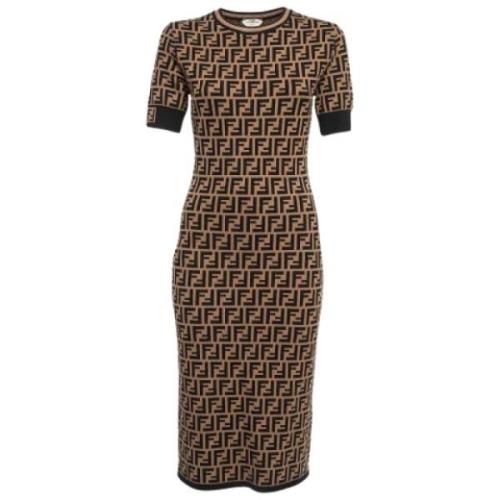 Pre-owned Knit dresses Fendi Vintage , Brown , Dames