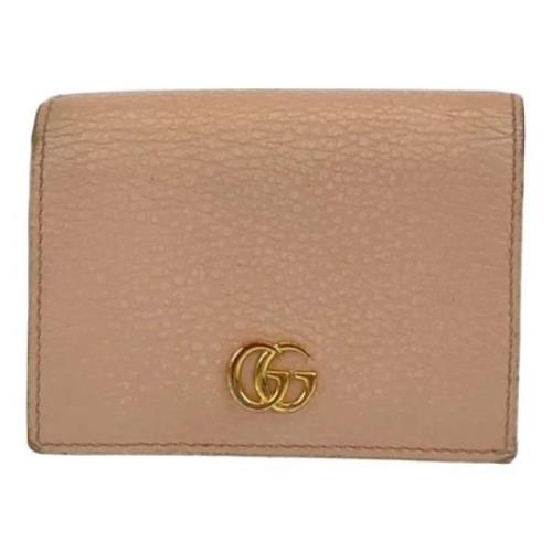 Pre-owned Leather wallets Gucci Vintage , Pink , Dames