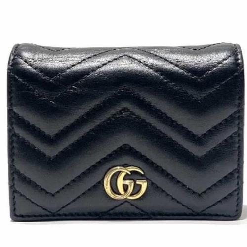 Pre-owned Leather wallets Gucci Vintage , Black , Dames