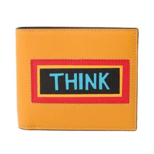 Pre-owned Leather wallets Fendi Vintage , Yellow , Heren