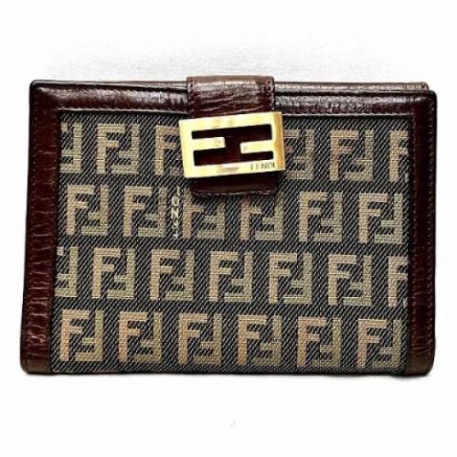 Pre-owned Canvas wallets Fendi Vintage , Brown , Dames