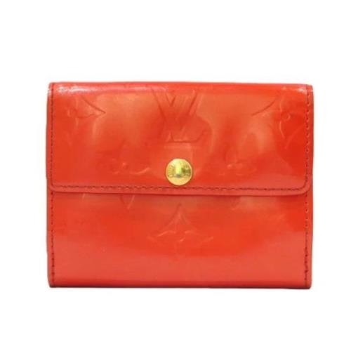 Pre-owned Leather wallets Louis Vuitton Vintage , Red , Dames