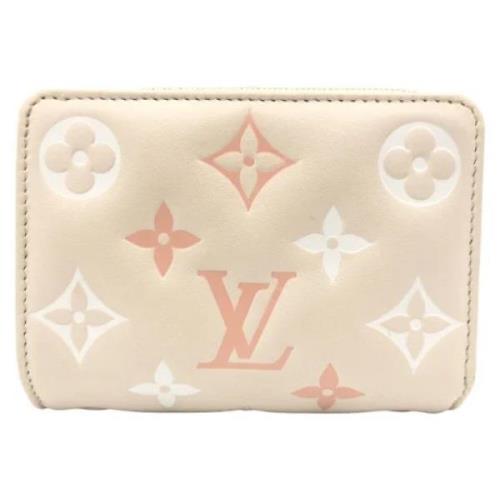 Pre-owned Leather wallets Louis Vuitton Vintage , Beige , Dames