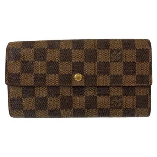 Pre-owned Canvas wallets Louis Vuitton Vintage , Brown , Dames