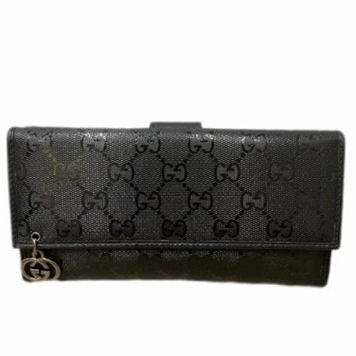 Pre-owned Canvas wallets Gucci Vintage , Black , Dames