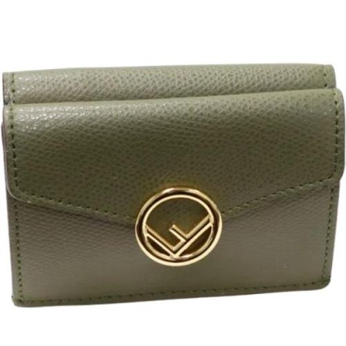 Pre-owned Leather wallets Fendi Vintage , Green , Dames