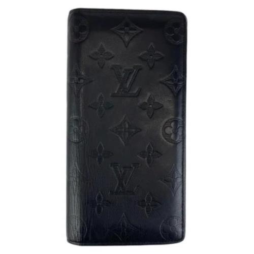 Pre-owned Leather wallets Louis Vuitton Vintage , Black , Heren