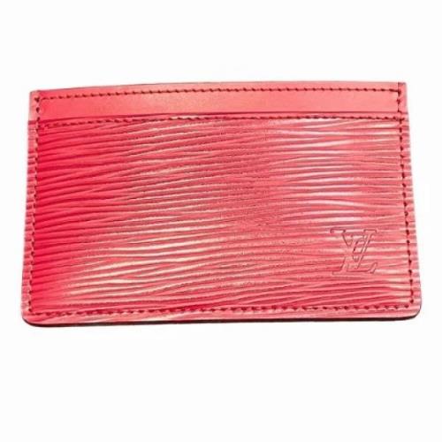 Pre-owned Leather wallets Louis Vuitton Vintage , Red , Dames