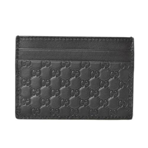 Pre-owned Leather wallets Gucci Vintage , Black , Heren