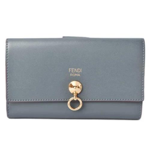 Pre-owned Leather wallets Fendi Vintage , Blue , Dames