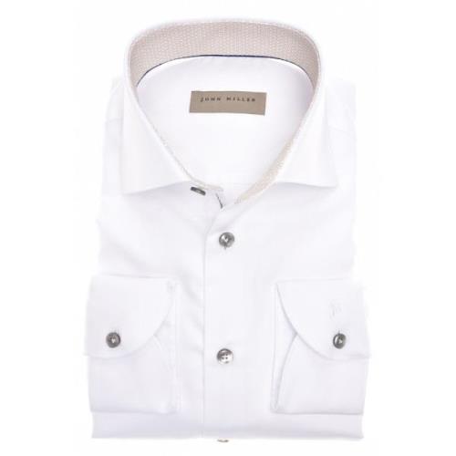 Wit Business Overhemd Slim Fit John Miller , White , Heren