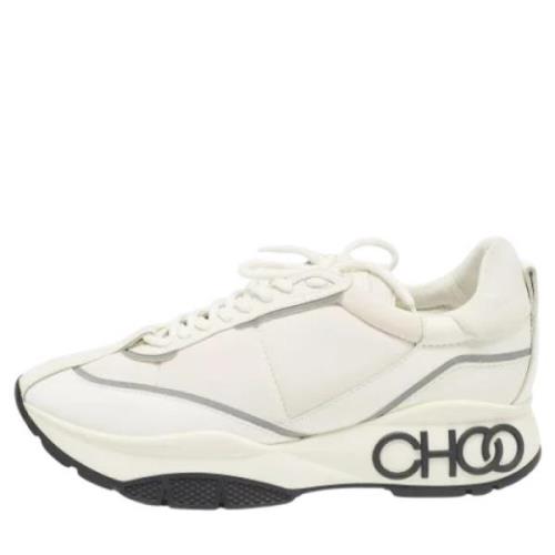 Pre-owned Fabric sneakers Jimmy Choo Pre-owned , White , Dames