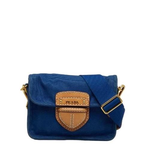 Pre-owned Canvas prada-bags Prada Vintage , Blue , Dames