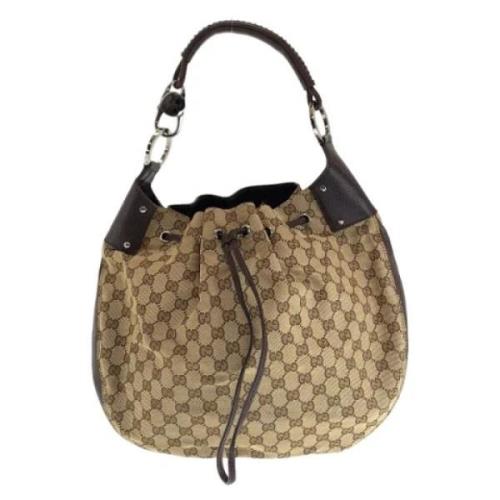 Pre-owned Canvas gucci-bags Gucci Vintage , Beige , Dames