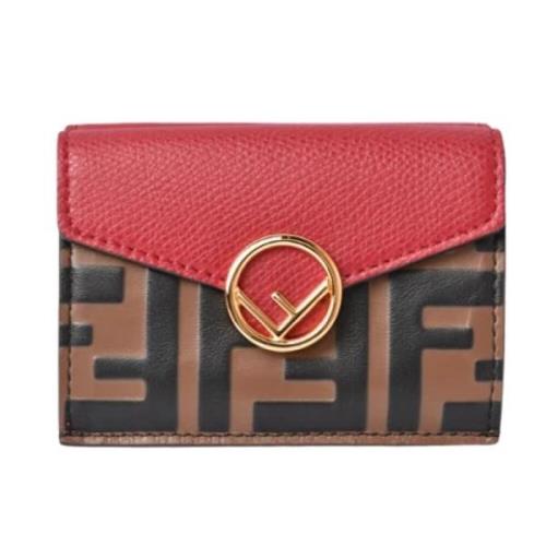 Pre-owned Leather wallets Fendi Vintage , Red , Dames