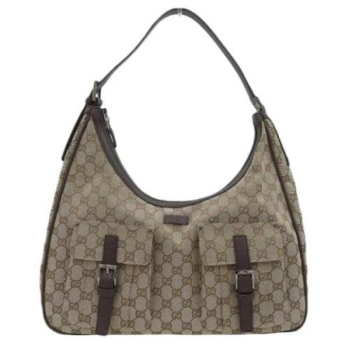 Pre-owned Canvas gucci-bags Gucci Vintage , Beige , Dames