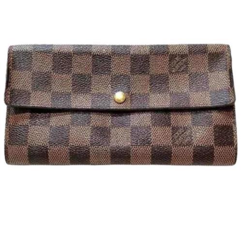 Pre-owned Canvas wallets Louis Vuitton Vintage , Brown , Dames