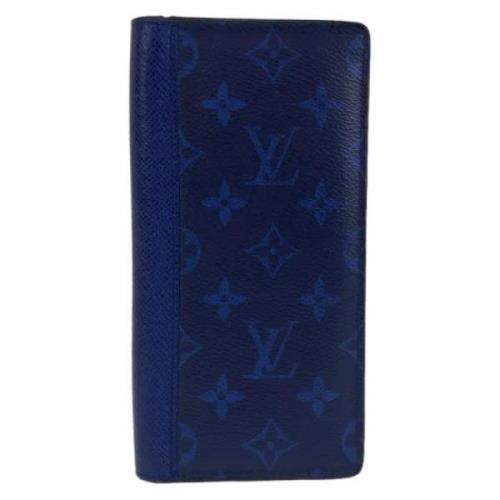 Pre-owned Leather wallets Louis Vuitton Vintage , Blue , Heren