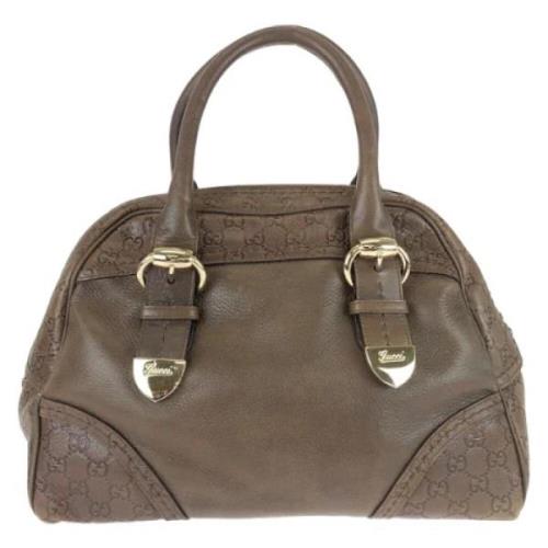 Pre-owned Leather gucci-bags Gucci Vintage , Brown , Dames