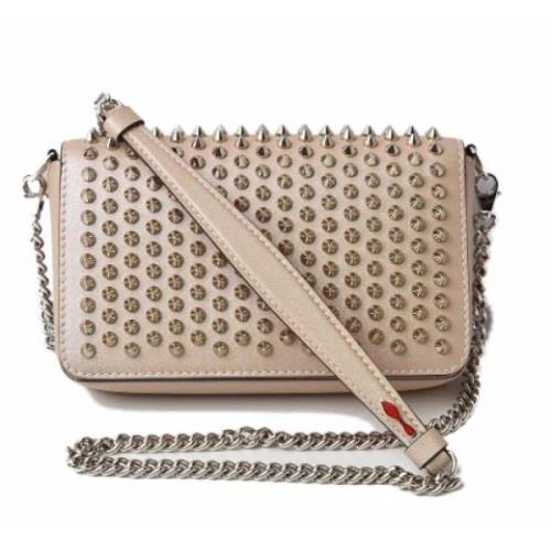 Pre-owned Leather shoulder-bags Christian Louboutin Pre-owned , Beige ...