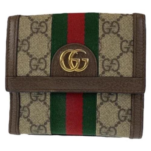 Pre-owned Canvas wallets Gucci Vintage , Brown , Dames