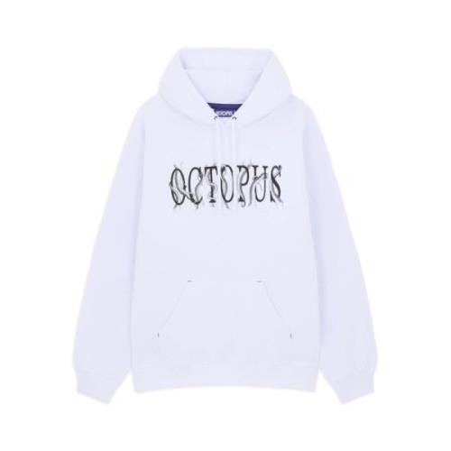 Tentacles Logo Hoodie Octopus , White , Heren