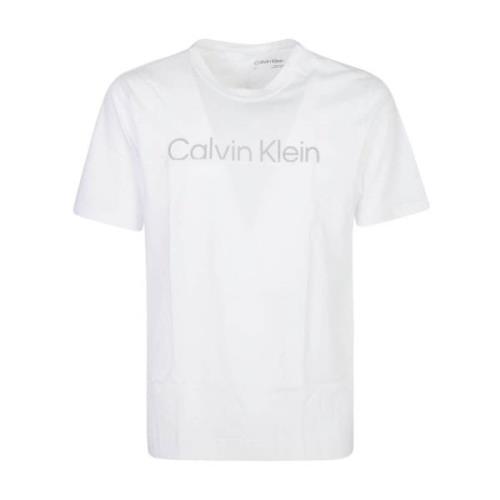 Sportieve Witte T-shirts en Polos Calvin Klein , White , Heren