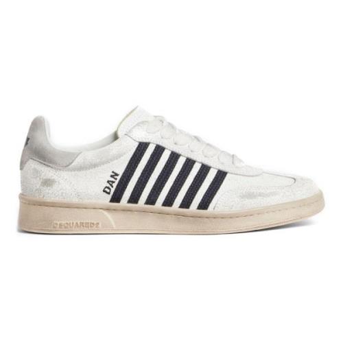 Vintage Leren Sneakers Dsquared2 , White , Heren