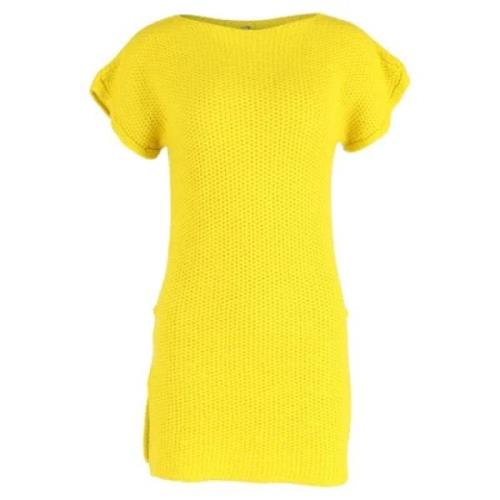 Pre-owned Wool dresses Hermès Vintage , Yellow , Dames