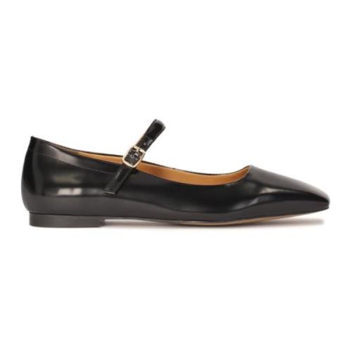 Leren pumps met vierkante neus Kazar , Black , Dames