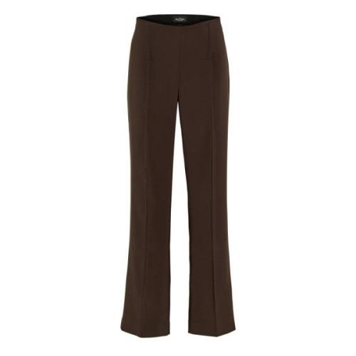 Wijde Bruine Broek Sand , Brown , Dames