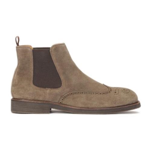 Slip-on Chelsea-laarzen met rozetversiering Kazar , Beige , Heren