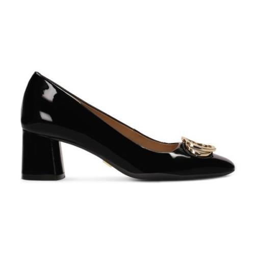 Comfortabele gelakte pumps met metalen accenten Kazar , Black , Dames