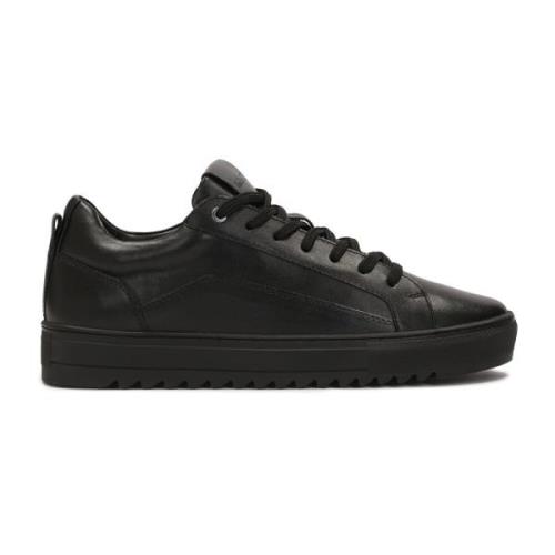 Mannen graanleren sneakers in stedelijke stijl Kazar , Black , Heren