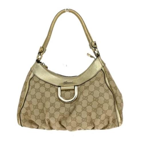 Pre-owned Canvas gucci-bags Gucci Vintage , Beige , Dames